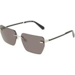 Calvin Klein Jeans Ckj 25207S 043 62 Unisex Geometrik Gümüş Metal Güneş Gözlüğü - Gri