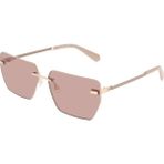 Calvin Klein Jeans Ckj 25207S 722 62 Unisex Geometrik Gold Metal Güneş Gözlüğü - Altın