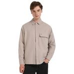 Calvin Klein Jeans CLEAN COTTON OVERSHIRT Erkek Gömlek, Gri, M