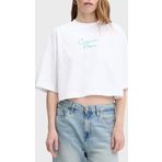 Calvin Klein Jeans D1 Collection Kadın Beyaz Crop T-shirt LV047C202G-YAA