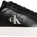 Calvin Klein Jeans Erkek CLASSIC CUPSOLE MONO LTH Spor Ayakkabı Black/Bright White 41