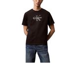 Calvin Klein Jeans Erkek SS Hero Monologo Tee 20s T-Shirts Black 2XL