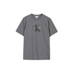 Calvin Klein Jeans Erkek SS Hero Monologo Tee 20s T-Shirts Med Grey Htr M