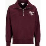 Calvin Klein Jeans Fermuarlı Yaka Bordo Erkek Sweatshırt LV04RD205GGR9 PREMIUM FLEECE LOGO F