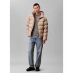 Calvin Klein Jeans Haki Erkek Mont LV04RD528GRAK Ls Nylon Monogram Puf - XL