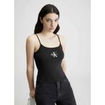 Calvin Klein Jeans J20J223105BEH Siyah U Yaka Baskılı Kadın Atlet