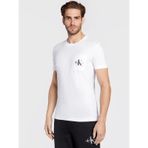 Calvin Klein Jeans J30J320936-YAF Beyaz Erkek Bisiklet Yaka Düz T-Shirt
