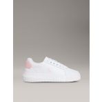 Calvin Klein Jeans Kadın Kalın Tabanlı Arma Detaylı Deri Beyaz Sneaker YW0YW01846-0LD