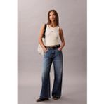Calvin Klein Jeans Kadın Modal Fitilli Beyaz Bluz LV044C900G-PBA