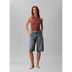 Calvin Klein Jeans Kahve Kadın Nakışlı Atlet Sl 2x2 Baby Rıb Logo Crew Tank - M
