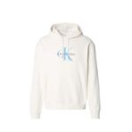 Calvin Klein Jeans Kapüşonlu Kırık Beyaz Sweatshirt, M, LV04RC282G, WHITE, erkek