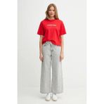 Calvin Klein Jeans Kısa Kollu 2 Renkli 3D Nakışlı Logolu Kadın T-shirt LV047D205G-VTW