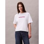 Calvin Klein Jeans Kısa Kollu 2 Renkli 3D Nakışlı Logolu Kadın T-shirt LV047D205G-YAA