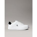 Calvin Klein Jeans Klasik Düz Tabanlı Bağcıklı Deri Erkek Beyaz Sneaker YM0YM01435-01W