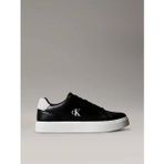 Calvin Klein Jeans Klasik Düz Tabanlı Bağcıklı Deri Erkek Siyah Sneaker YM0YM01435-0GM