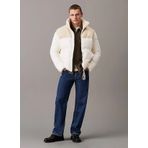 Calvin Klein Jeans Krem Erkek Mont J30J326091YBI SHERPA PUFFER JACKET