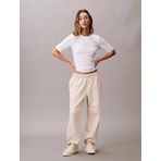 Calvin Klein Jeans MONOLOGO FRENCH TERRY JOGGER Kadın Beyaz Eşofman Altı LV047B235G-ACG