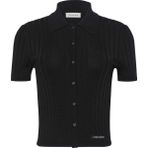 Calvin Klein Jeans Polo Yaka Standart Düz Siyah Kazak Kadın LV047AB304UB1 - XS