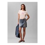 Calvin Klein Jeans Pudra Pembe Kadın Standart Logo Baskılı T-Shirt HERO SS CLASSIC MONOLOGO CNECK T
