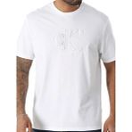 Calvin Klein Jeans Ss 20S Ck Deboss Mono Graphıc Te Erkek Beyaz T-Shirt LV04RC824G-YAA - XL