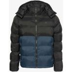 Calvin Klein Jeans Uzun Kollu Naylon Renk Bloklu Şişme Erkek Ceket LV04RD527G-UB1 - Siyah