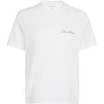 Calvin Klein Jeans Yuvarlak Yaka Baskılı Beyaz Kadın T-Shirt Ss Classıc Graphıc Tee