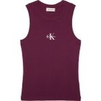 Calvin Klein Jeans Yuvarlak Yaka Desenli Bordo Kadın Atlet Sl Monogram Rıb Tank - XS