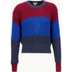 Calvin Klein Jeans Yuvarlak Yaka Standart Desenli Mavi Kazak Kadın LV047D302GVEK