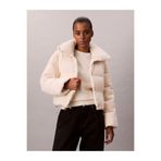 Calvin Klein Kadife Mont, M, LV044D527GPAS, Gri, Kadın