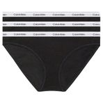 Calvin Klein Kadın BIKINI 3PK Bikini Black/Black/Black XL