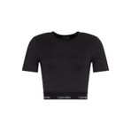 Calvin Klein Kadın Bisiklet Yaka T-Shirt, Siyah, L Beden