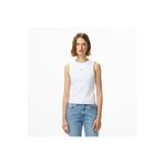 Calvin Klein Kadın Calvin Klein Logolu Organik Pamuklu Bisiklet Yakalı Kısa Kollu Beyaz T-Shirt LV04