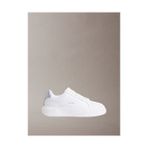Calvin Klein Kadın Chunky Cupsole Deri Sneaker - Beyaz - Gümüş