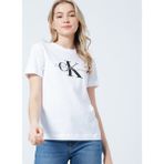 Calvin Klein Kadın Core Monologo Regular T-Shirt - Beyaz