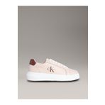 Calvin Klein Kadın Deri Bağlamalı Düz Taban Yuvarlak Burun Ck Desenli Pembe Sneaker YW0YW01872-0JX