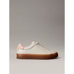 Calvin Klein Kadın Deri Bağlamalı Rahat Taban Ck Yazı Detay Bej Sneaker HW0HW02673-0IV