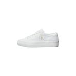 Calvin Klein Kadın Düşük Üst Vulkanize Flatform Spor Ayakkabı, Beyaz Üçlü Parlak Beyaz, 7 UK