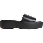 Calvin Klein Kadın Flatf SNDL LTH Mg Hw0hw03026 Düz Sandalet, Siyah Üçlü Siyah, 39 EU