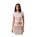 Calvin Klein Kadın Gri T-Shirt LV00QS7349 P7A