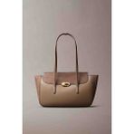 Calvin Klein Kadın Hardware Brushed Flap Tote Omuz Çantası - Bej