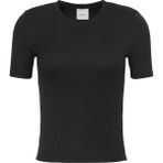 Calvin Klein Kadın Kahverengi Calvin Klein A- Modal Rib Tee Essential Kadın Kahverengi T-Shirt - 001-Beyaz - XS