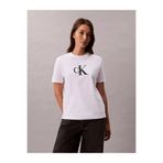 Calvin Klein Kadın Kısa Kol CK Yazı Detay Bisiklet Yaka Beyaz T-Shirt LV044E215G-YAA