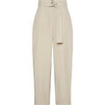Calvin Klein Kadın Krem Calvin Klein Cotton Seamed Pant Kadın Krem Kumaş Pantolon - 113-Krem Rengi - 6