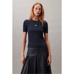 Calvin Klein Kadın Modal Fitilli Lacivert T-shirt LV044C901G-CEF
