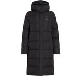 Calvin Klein Kadın Monologo Non Down Long Puffer Mont, Uzun Kışlık Tasarım, Siyah, XS XS