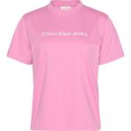 Calvin Klein Kadın Pembe Calvin Klein A- Inst Logo Classıc Tee Ss Kadın Pembe T-Shirt