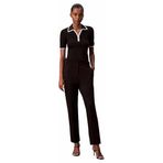 Calvin Klein Kadın Ponte Dart Front Pantolon Black M
