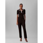 Calvin Klein Kadın Ponte Dart Front Pantolon Black XS