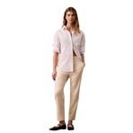 Calvin Klein Kadın Ponte Kırpılmış Düz Pantolon, Parşömen, XS