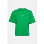 Calvin Klein Kadın Regular Fit %100 Pamuklu Logo İşlemeli Yuvarlak Yakalı Kısa Kollu Yeşil T-Shirt LV047C858G-L1X